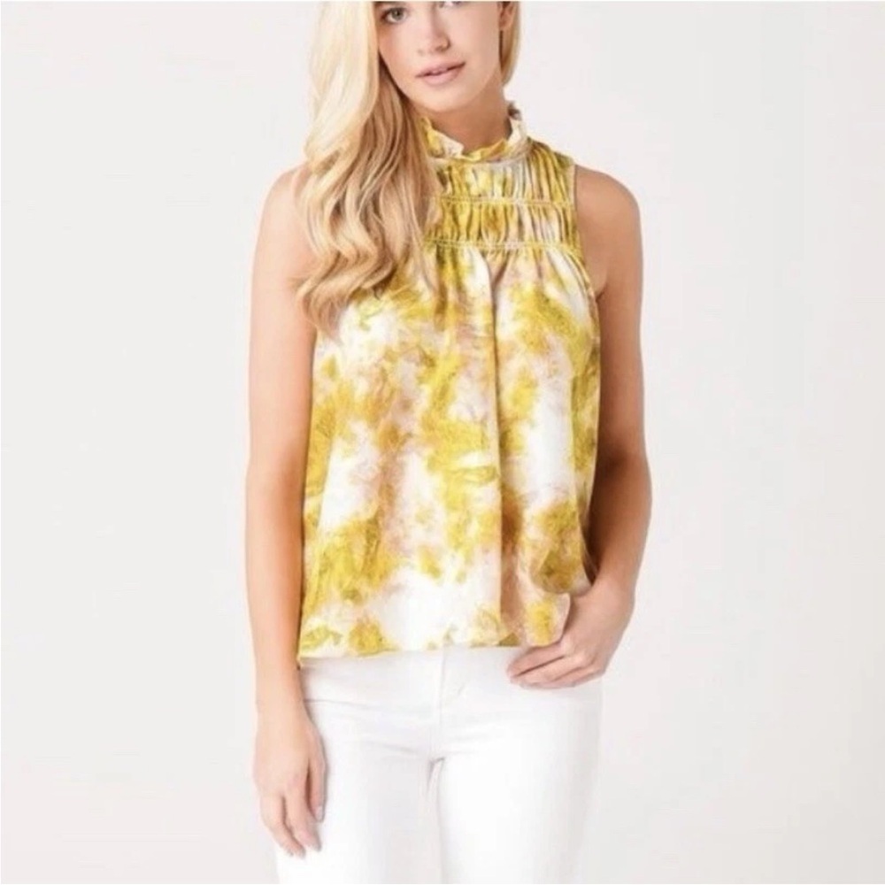 JOIE Limited Edition Womens Sleeveless Top Ruffled Neck Size M - Medium NWT $198 - Picture 1 of 16